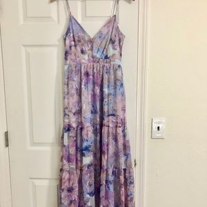 Make Me Blush Lulu's Tiered Maxi Dress